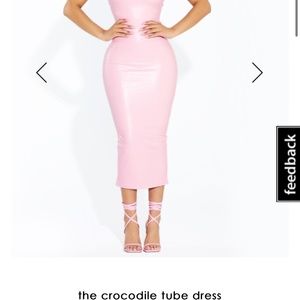 Naked Wardrobe Crocodile Tube Dress